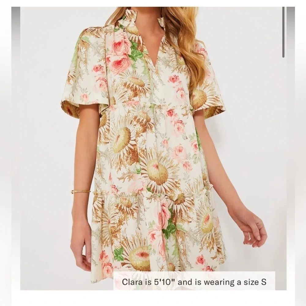 Tuckernuck Crawford Dress XS | Sun-Faded Floral Ruffle Midi $188 NWT - Picture 16 of 16
